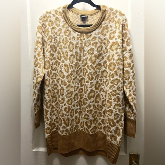 Torrid Drop Shoulder Sweater - Popcorn Leopard Size 0 - Picture 2 of 9